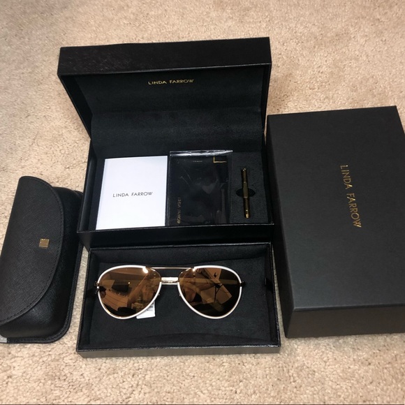 Linda Farrow Accessories - Linda Farrow snakeskin aviators sunglasses